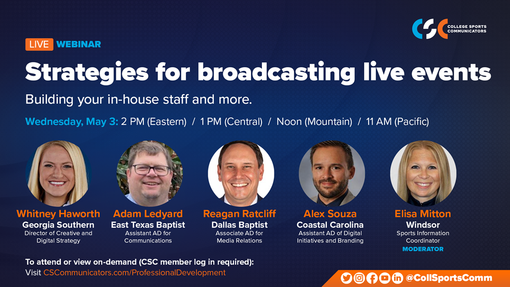 Live Webinar: Strategies for broadcasting your live events — May 3 at 2 PM (ET)